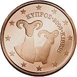 2 cents (other side, country Cyprus) 0.02